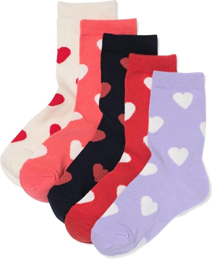 HEMA Kindersokken Hartjes 5 Paar Beige (beige) - Foto 2