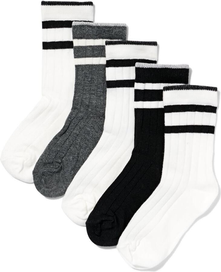 HEMA Kindersokken Strepen 5 Paar Wit (wit) - Foto 2