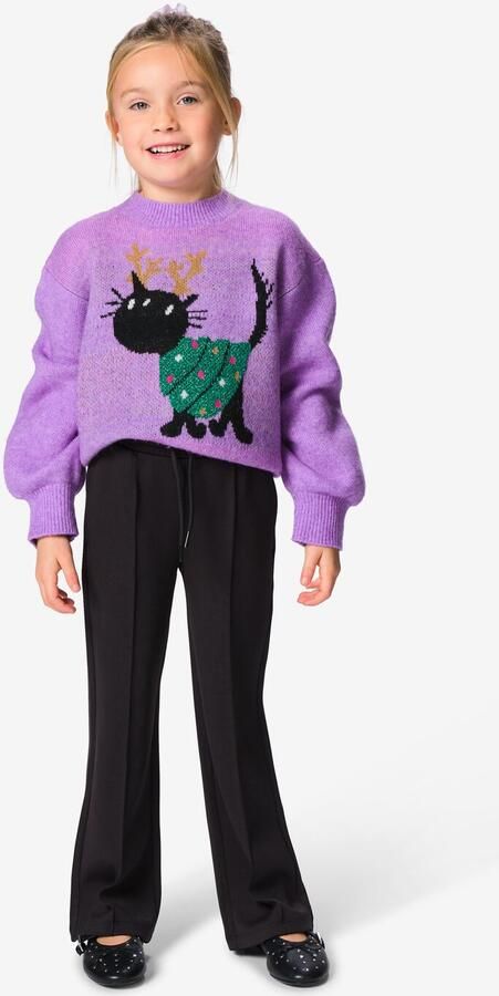 HEMA Kindersweatbroek Wide Fit Zwart - Foto 2