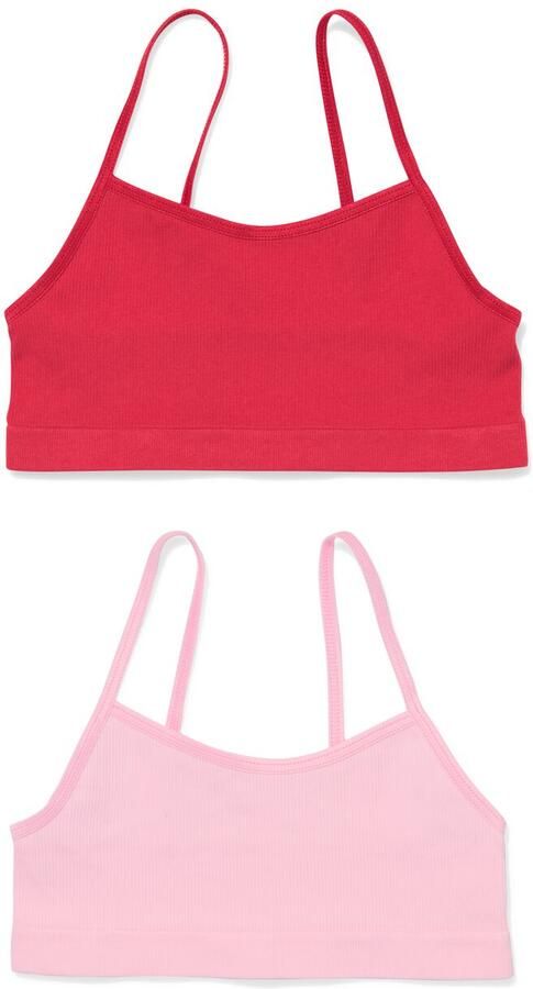 HEMA Kindertop Naadloos 2 Stuks Roze (roze)