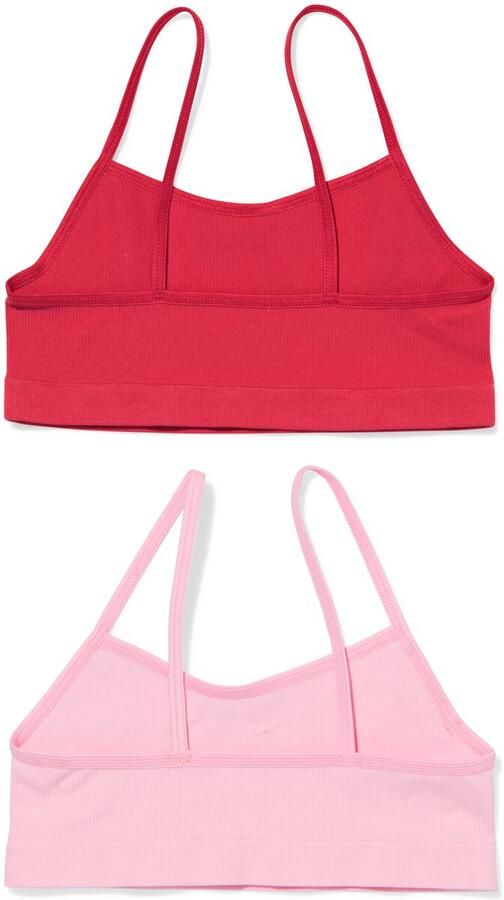 HEMA Kindertop Naadloos 2 Stuks Roze (roze) - Foto 2