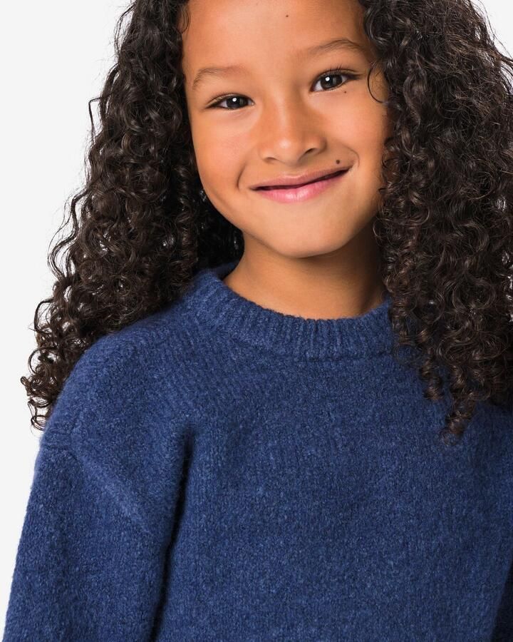 HEMA Kindertrui Gebreid Blauw - Foto 2