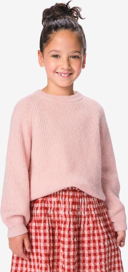 HEMA Kindertrui Grofgebreid Roze