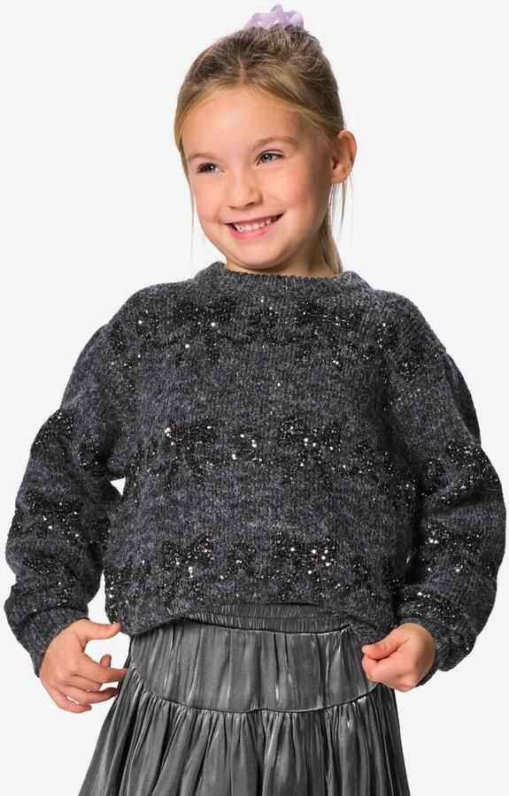 HEMA Kindertrui Grofgebreid Strikken Grijs