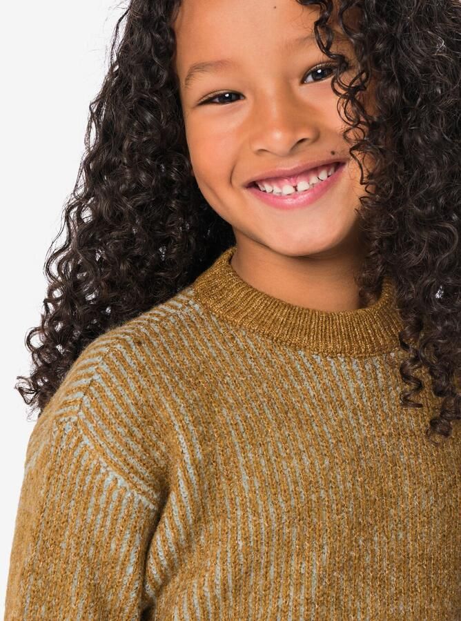 HEMA Kindertrui Rib Strepen Lichtblauw - Foto 2
