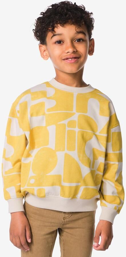HEMA Kindertrui Sweatstof Abstract Ecru (ecru)