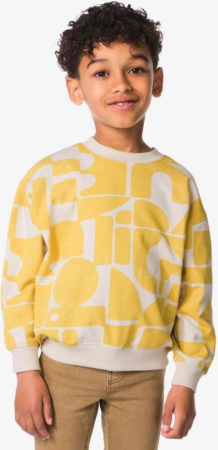 HEMA Kindertrui Sweatstof Abstract Ecru (ecru)