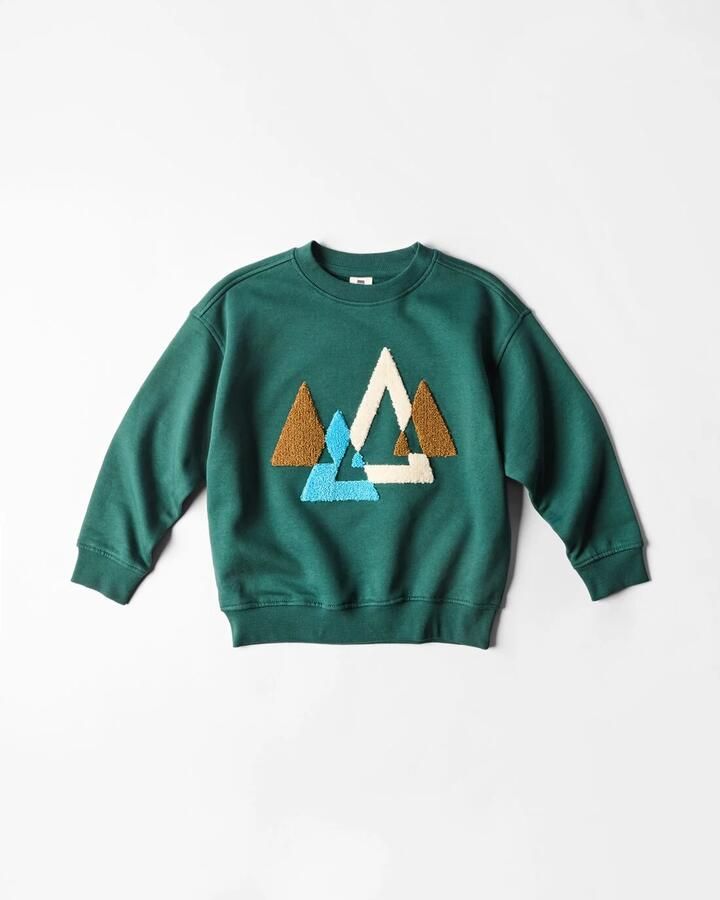 HEMA Kindertrui Sweatstof Abstract Groen