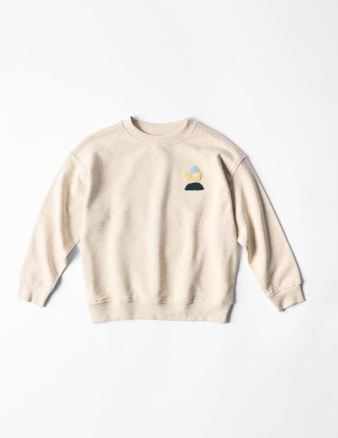 HEMA Kindertrui Sweatstof Abstract Zand