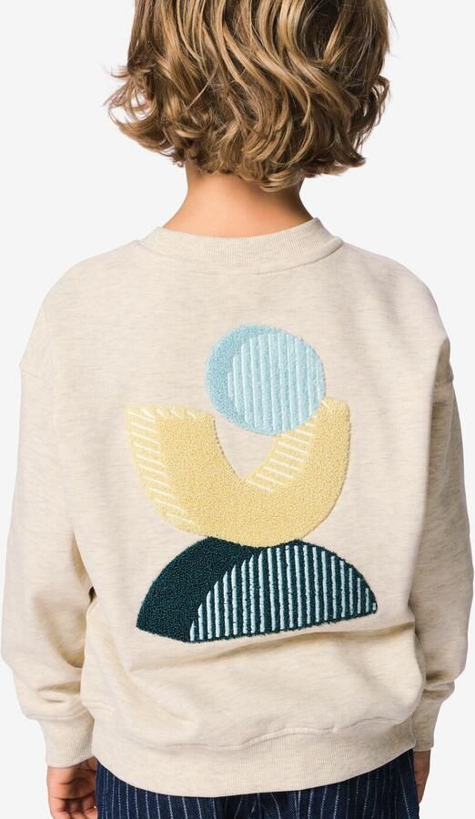 HEMA Kindertrui Sweatstof Abstract Zand