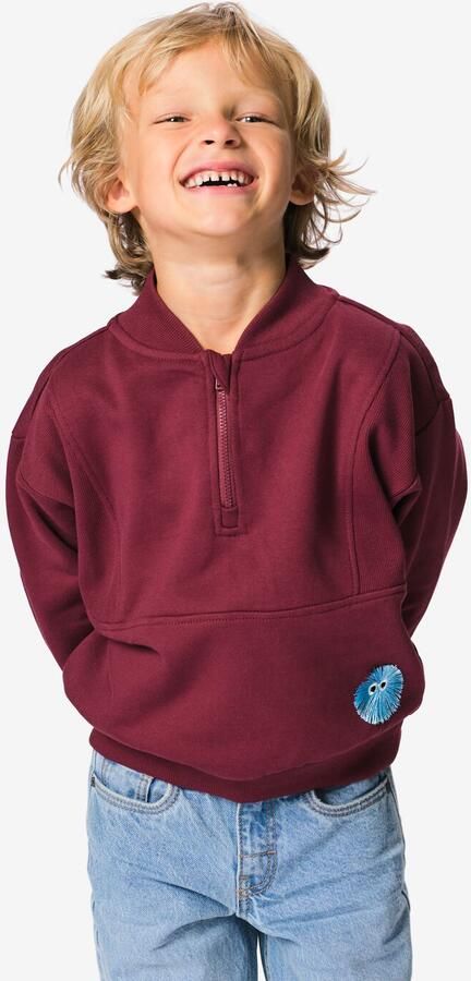 HEMA Kindertrui Sweatstof Bordeauxrood