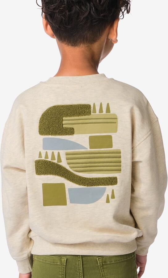 HEMA Kindertrui Sweatstof Grafisch Zand (zand)