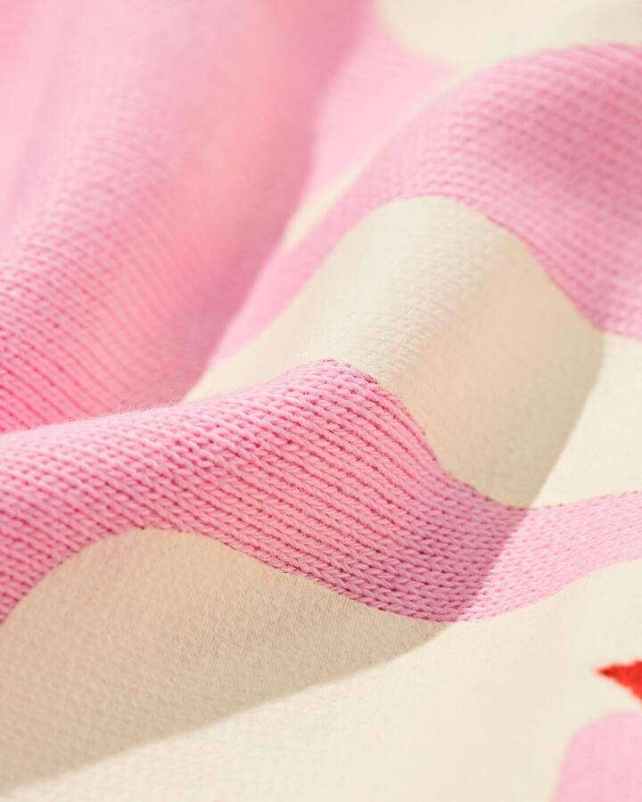 HEMA Kindertrui Sweatstof Hartjes Roze (roze)