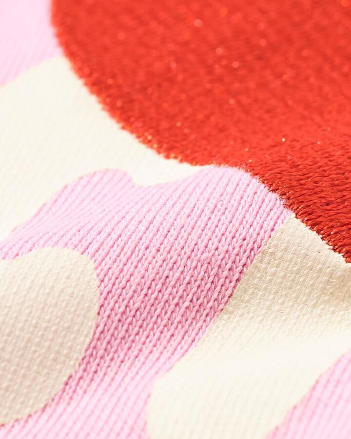 HEMA Kindertrui Sweatstof Hartjes Roze (roze) - Foto 2