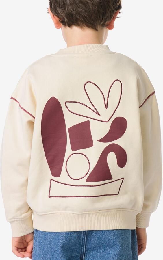 HEMA Kindertrui Sweatstof Print Ecru (ecru) - Foto 2