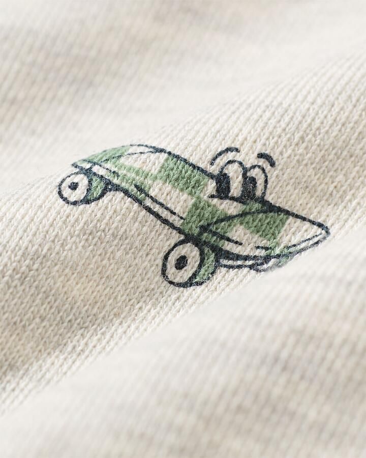 HEMA Kindertrui Sweatstof Print Grijsmelange (grijsmelange)