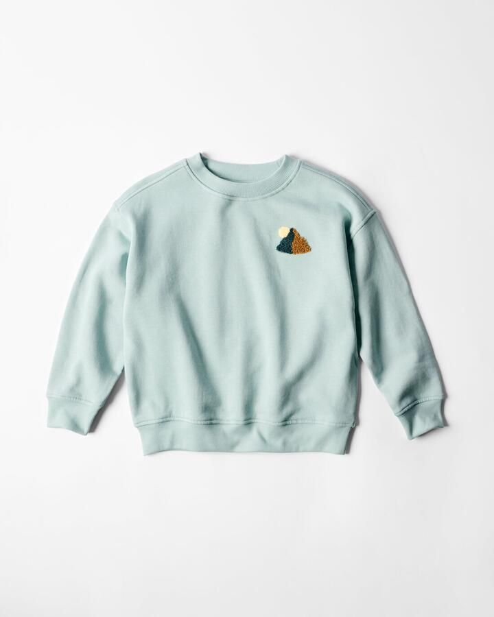 HEMA Kindertrui Sweatstof Zon Lichtblauw