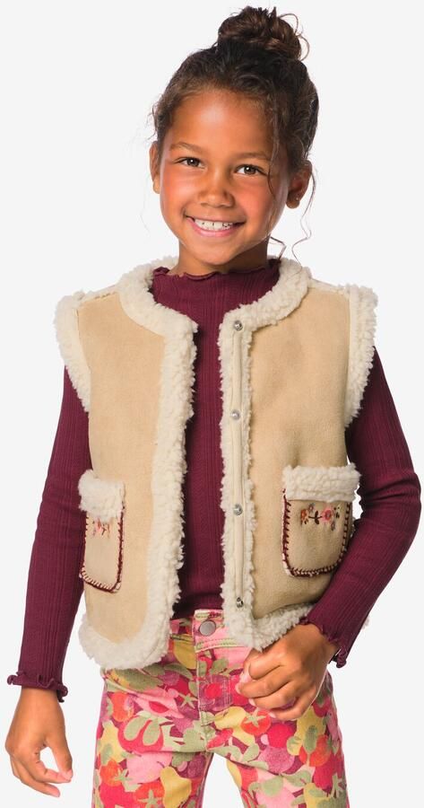 HEMA Kindervest Imitatiebont Ecru (ecru)
