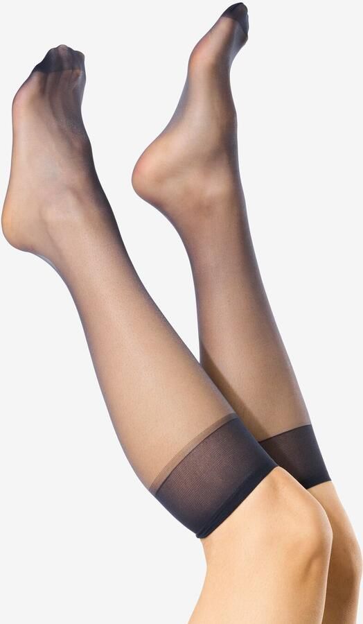 HEMA Kniekousen 15denier Anti-ladder Mat 2 Paar Donkerblauw (donkerblauw) - Foto 2