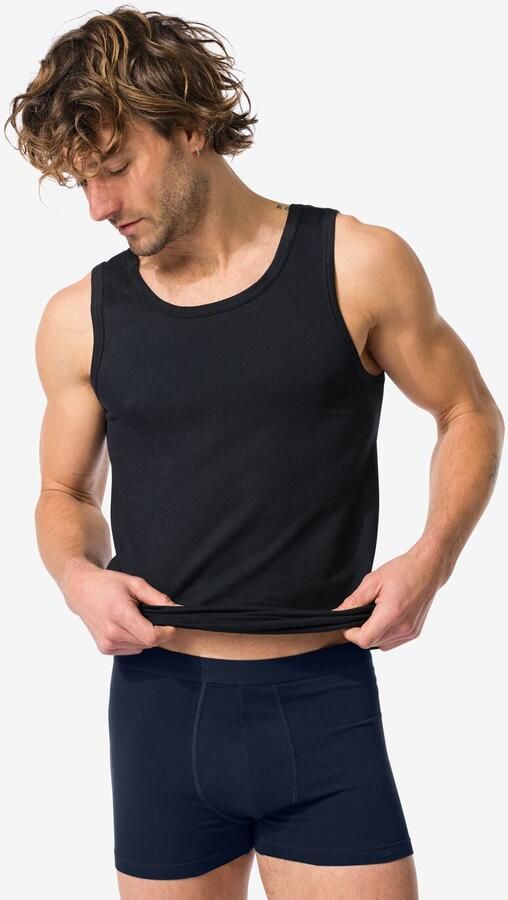 HEMA Korte Herenboxers Katoen Stretch 3 Stuks Rood (rood)