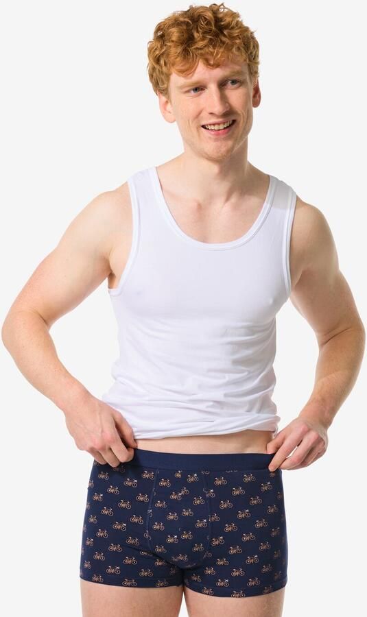 HEMA Korte Herenboxers Katoen Stretch Fietsen 3 Stuks Geel (geel) - Foto 2