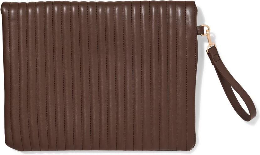 HEMA Laptophoes 37x28x2.5cm Met Flap Doorgestikt Donkerbruin - Foto 2
