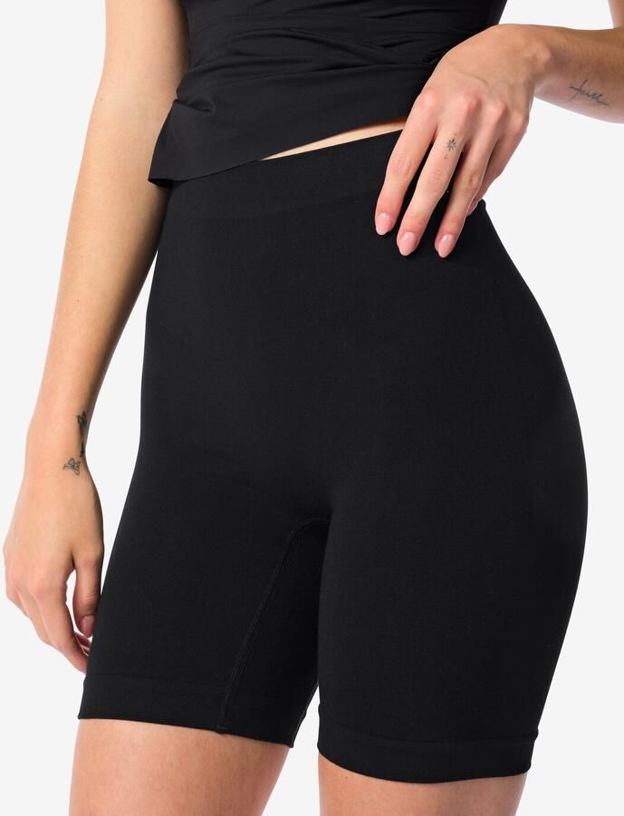 HEMA Licht Corrigerende Biker Bamboe Hoge Taille Zwart (zwart)