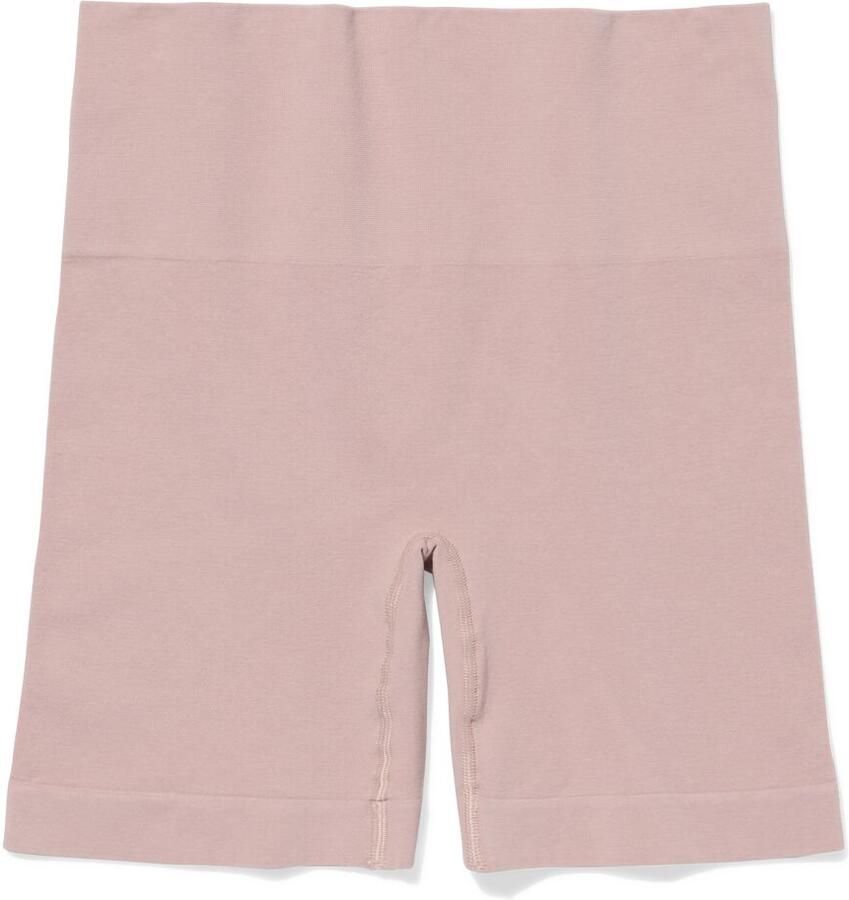 HEMA Licht Corrigerende Biker Hoge Taille Naadloos Katoen Beige (beige)