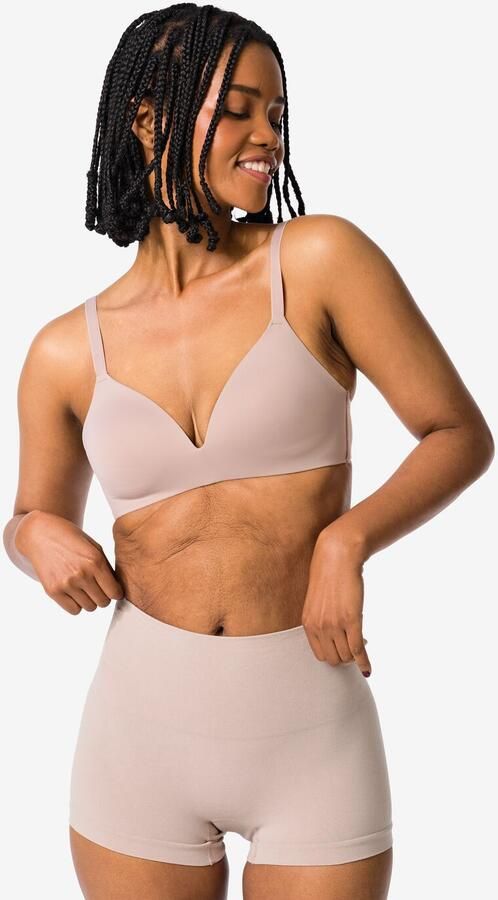 HEMA Licht Corrigerende Shortie Naadloos Katoen Beige (beige) - Foto 2