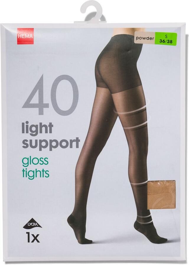 HEMA Light Support Gloss Panty 40 Denier Poeder (poeder) - Foto 3