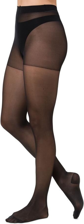 HEMA Light Support Gloss Panty 40 Denier Zwart (zwart)