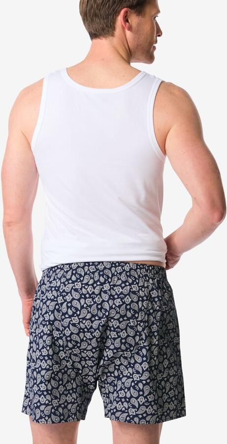 HEMA Losse Herenboxer Paisley Middenblauw (middenblauw) - Foto 2