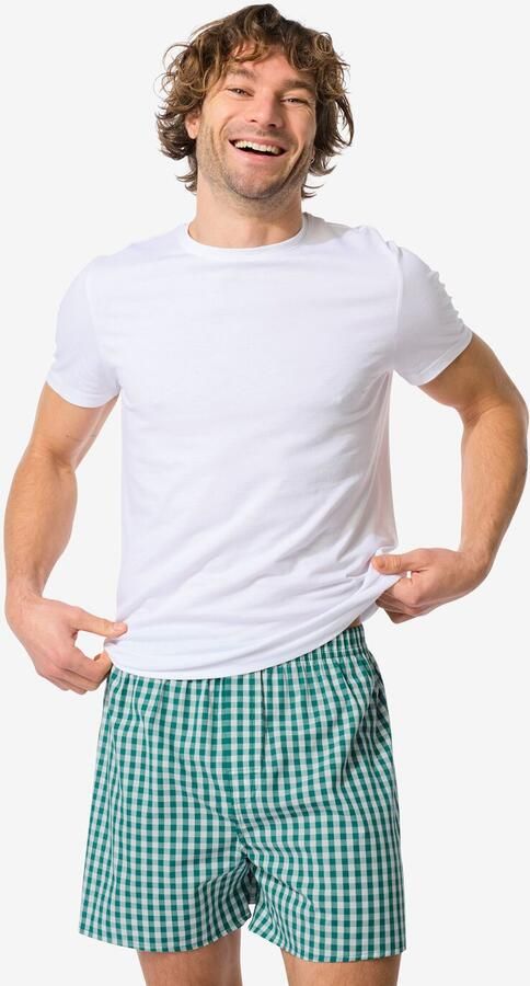 HEMA Losse Herenboxer Ruiten Groen (groen) - Foto 2