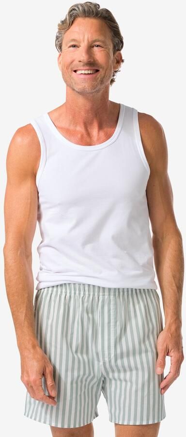 HEMA Losse Herenboxer Strepen Donkergroen (donkergroen) - Foto 2