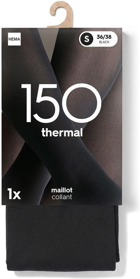 HEMA Maillot Thermo 150 Denier Zwart (zwart)