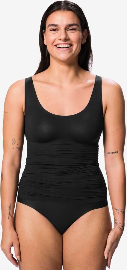 HEMA Medium Corrigerend Dameshemd Zwart (zwart)