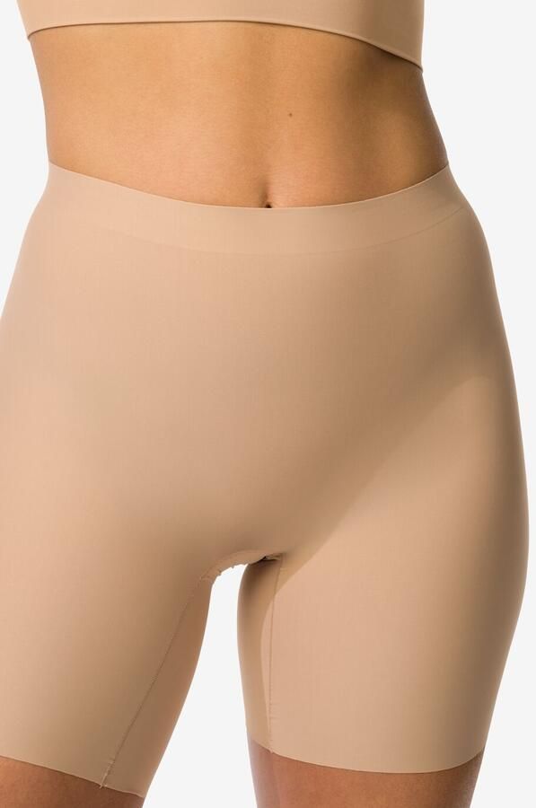 HEMA Medium Corrigerende Biker Hoge Taille Beige (beige)