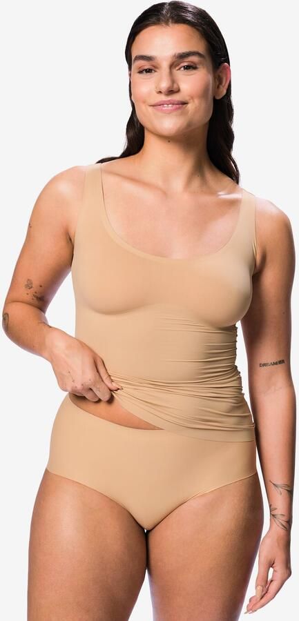 HEMA Medium Corrigerende Damesslip Hoge Taille Beige (beige)