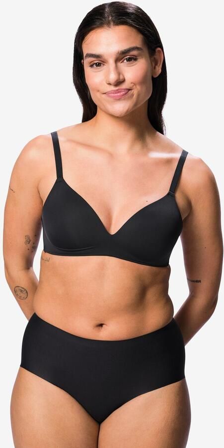HEMA Medium Corrigerende Damesslip Hoge Taille Zwart (zwart)