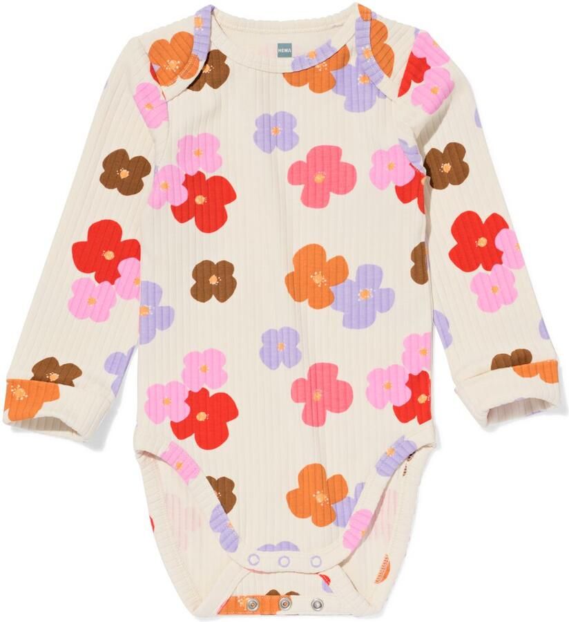 HEMA Meegroeiromper Ecovero™ Bloemen Gebroken Wit (gebroken wit) - Foto 2