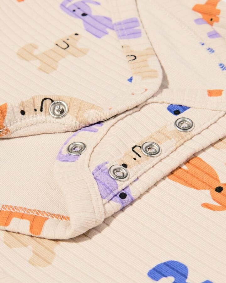 HEMA Meegroeiromper Ecovero™ Hondjes Gebroken Wit (gebroken wit)