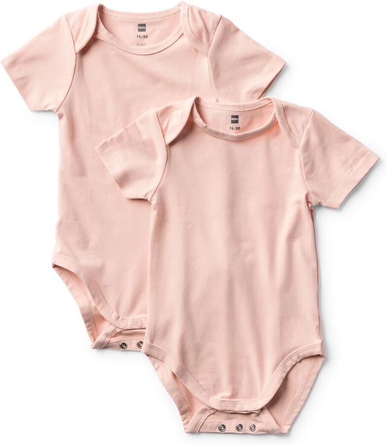 HEMA Meegroeirompers 2 Stuks Roze