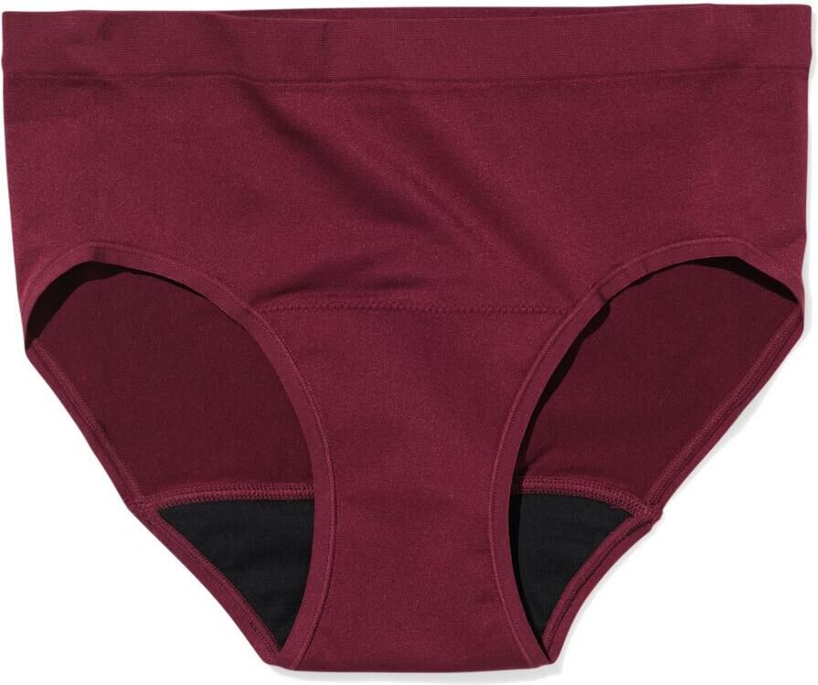 HEMA Menstruatiehipster Naadloos Lichte Absorptie Bordeauxrood (bordeauxrood)