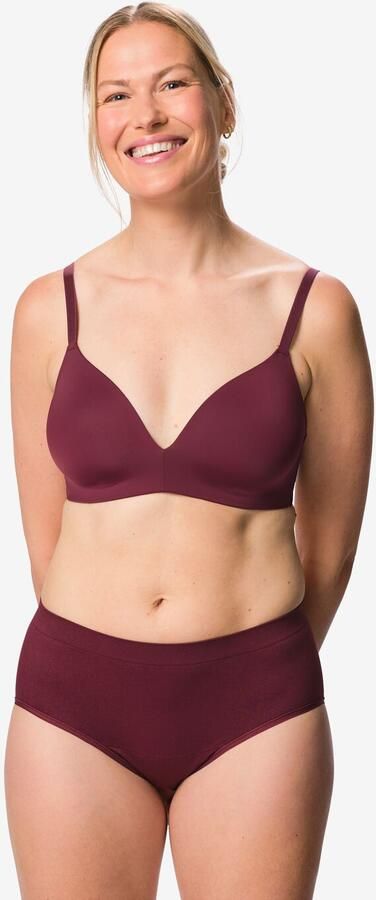HEMA Menstruatiehipster Naadloos Lichte Absorptie Donkerrood (donkerrood) - Foto 2