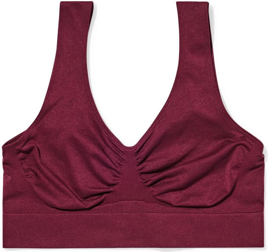HEMA Naadloze Top Zonder Beugel Bordeauxrood (bordeauxrood) - Foto 2