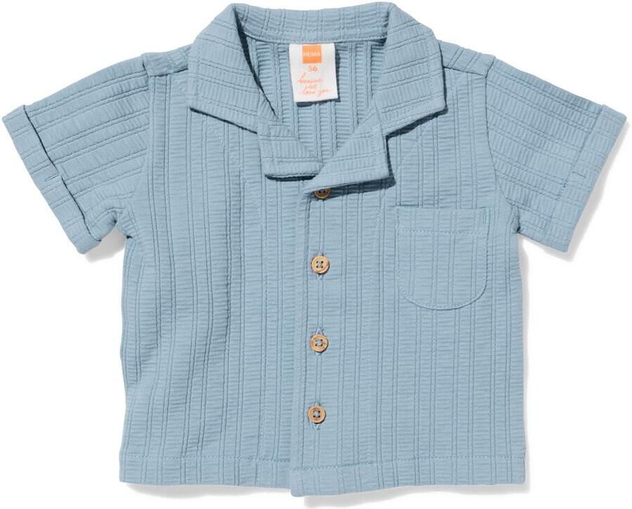 HEMA Newborn Blouse Jersey Blauw (blauw) - Foto 2