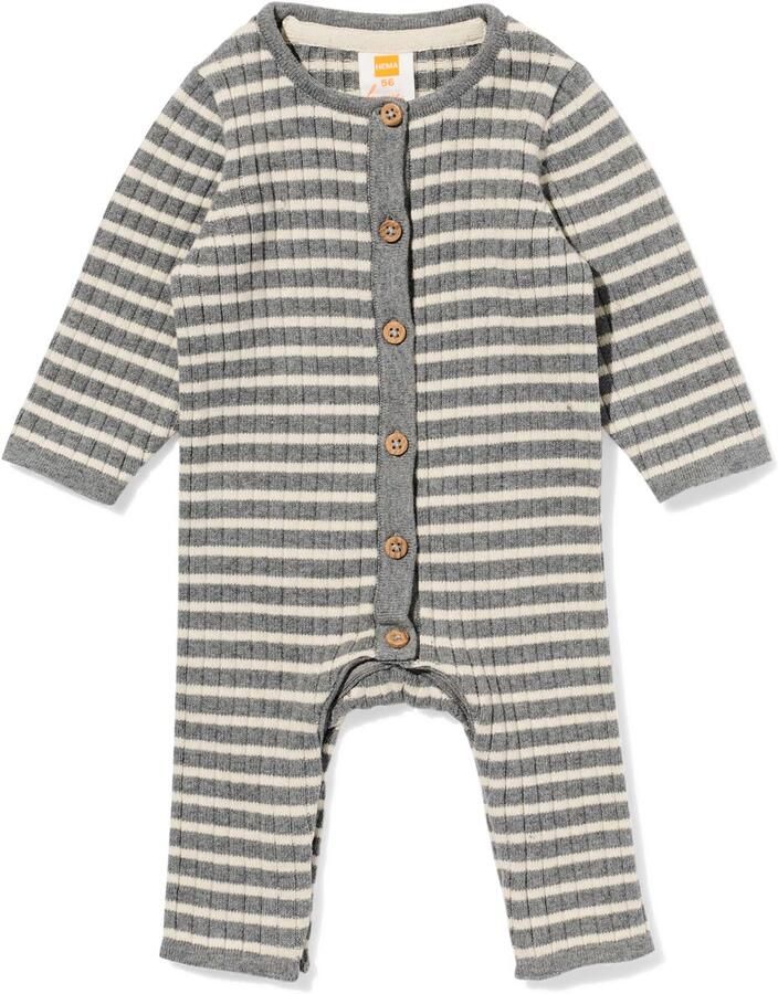 HEMA Newborn Boxpak Strepen Grijs (grijs) - Foto 2