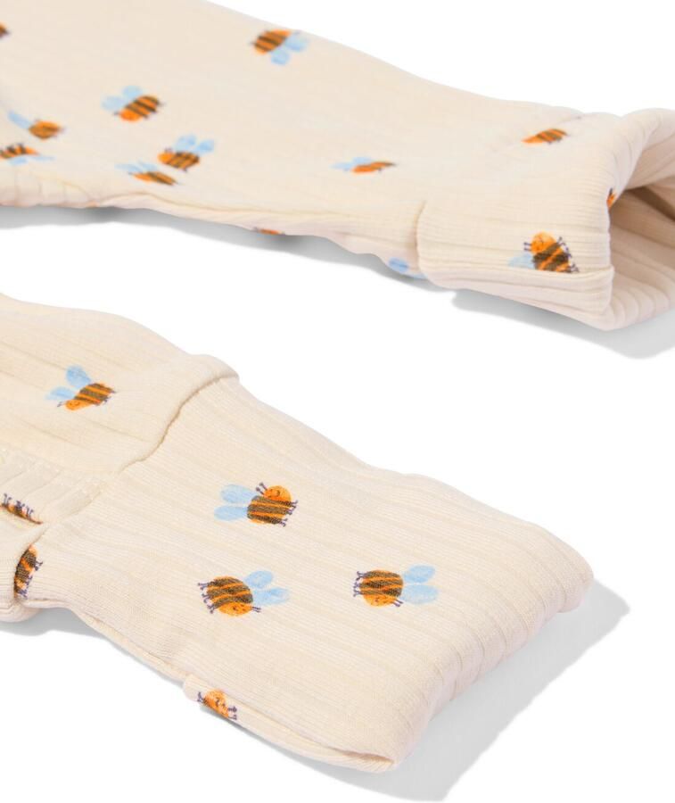 HEMA Newborn Boxpakje LENZING™ ECOVERO™-(viscose) Rib Bijtjes Ecru (ecru)
