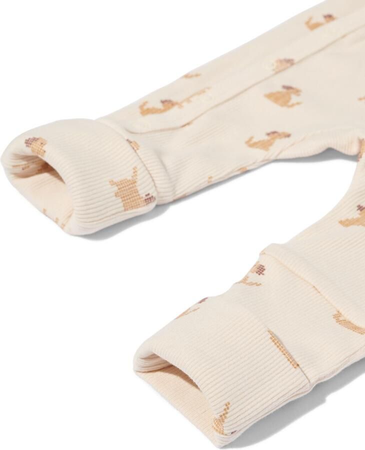 HEMA Newborn Boxpakje Rib Dieren Ecru (ecru) - Foto 2
