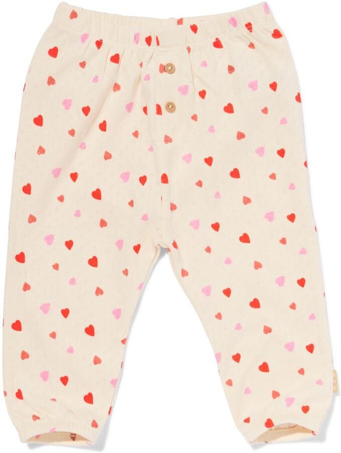 HEMA Newborn Broek Ajour Hartjes Ecru (ecru) - Foto 2